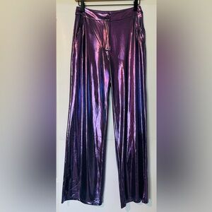 Sincerely Jules Metallic Purple Iridescent Pants